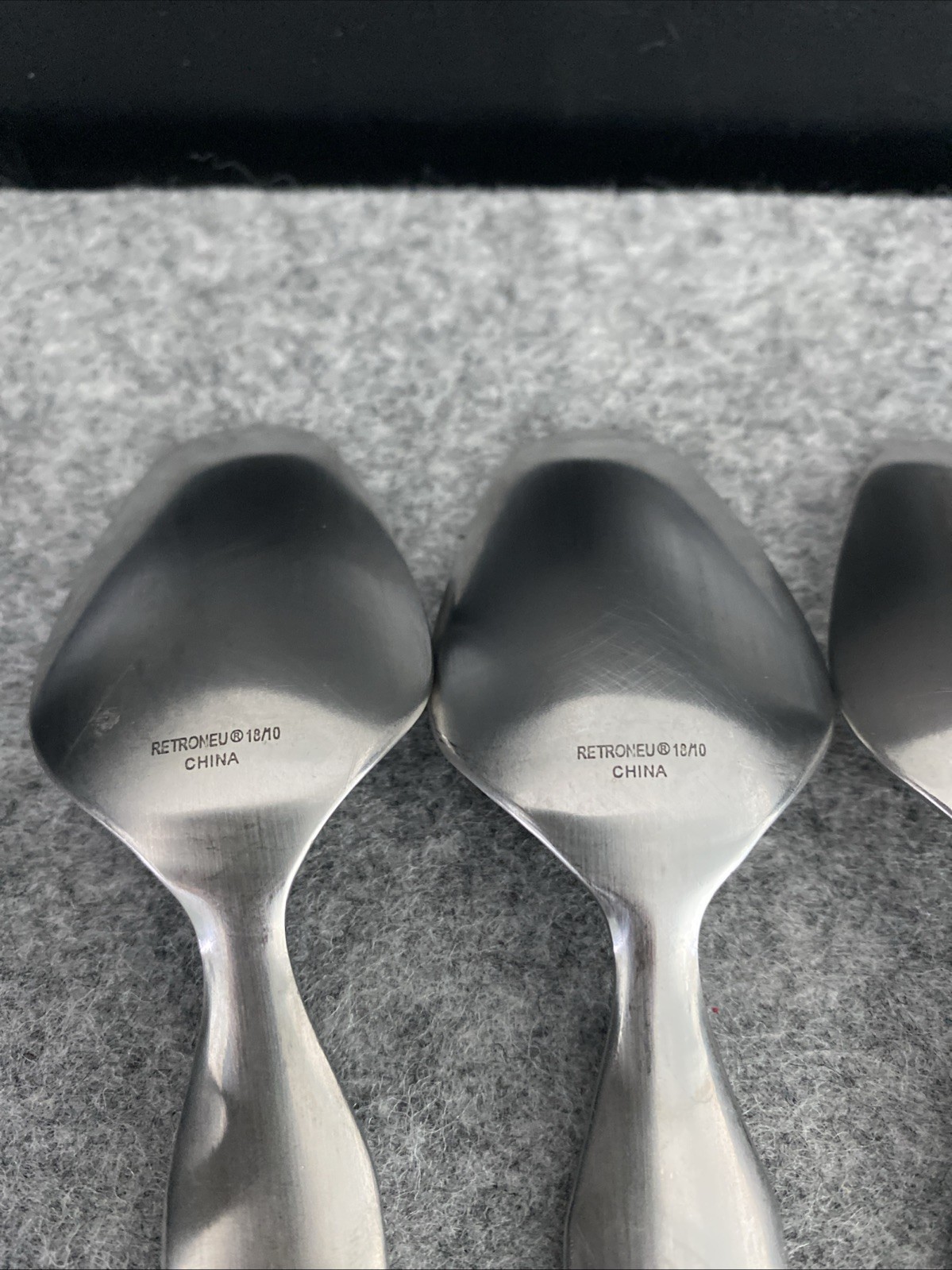 4 Retroneu 18/10 Stainless SILHOUETTE Flatware Dinner Spoon Flatware