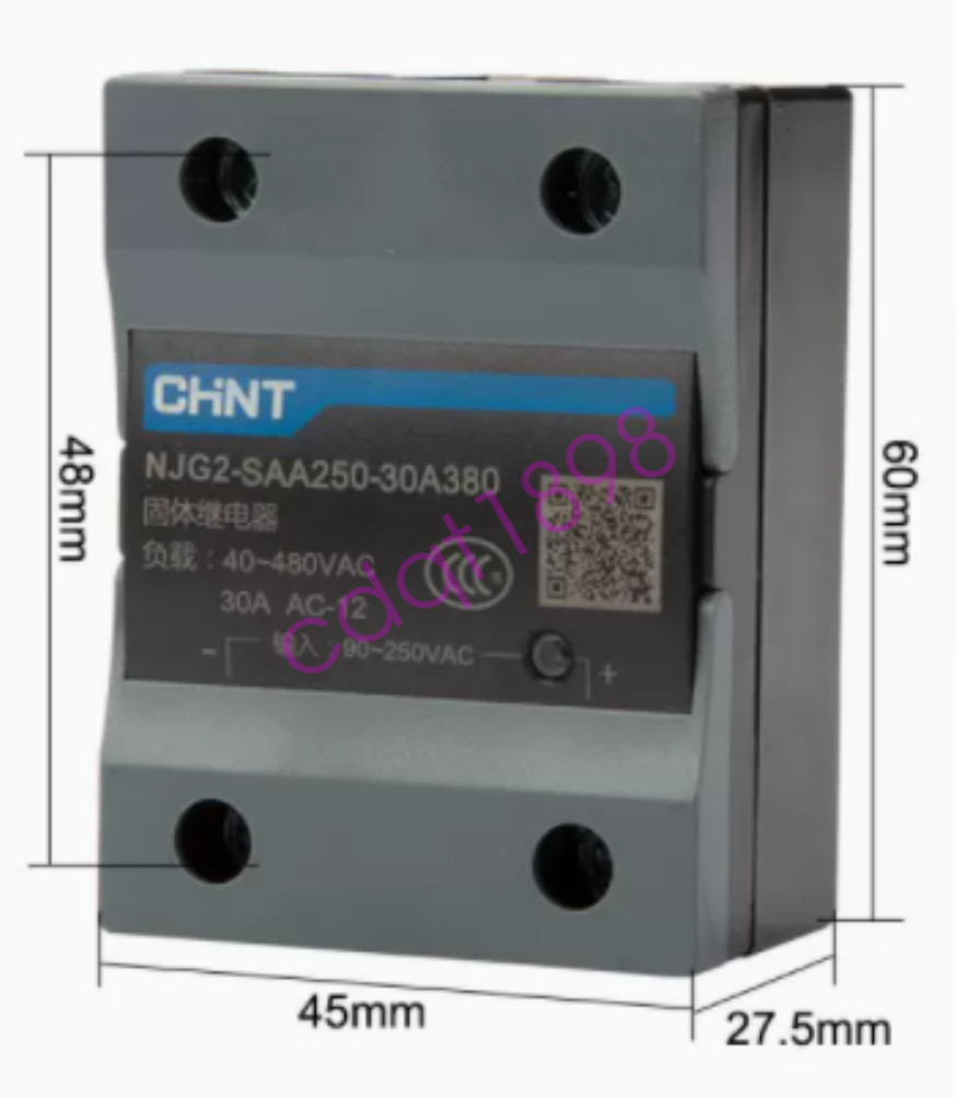1PC New Chint NJG2-SAA250-30A380  AA30A 380V Solid State Relay Brand