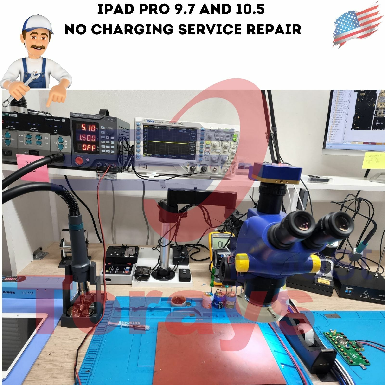 iPad Pro 9.7 10.5 Tristar U2 IC Repair Service | Charging & USB Detection Fix US
