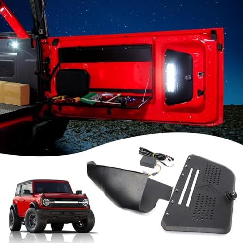 Tailgate Access Panel with Light Hidden Organizer for Ford Bronco 2/4 Door