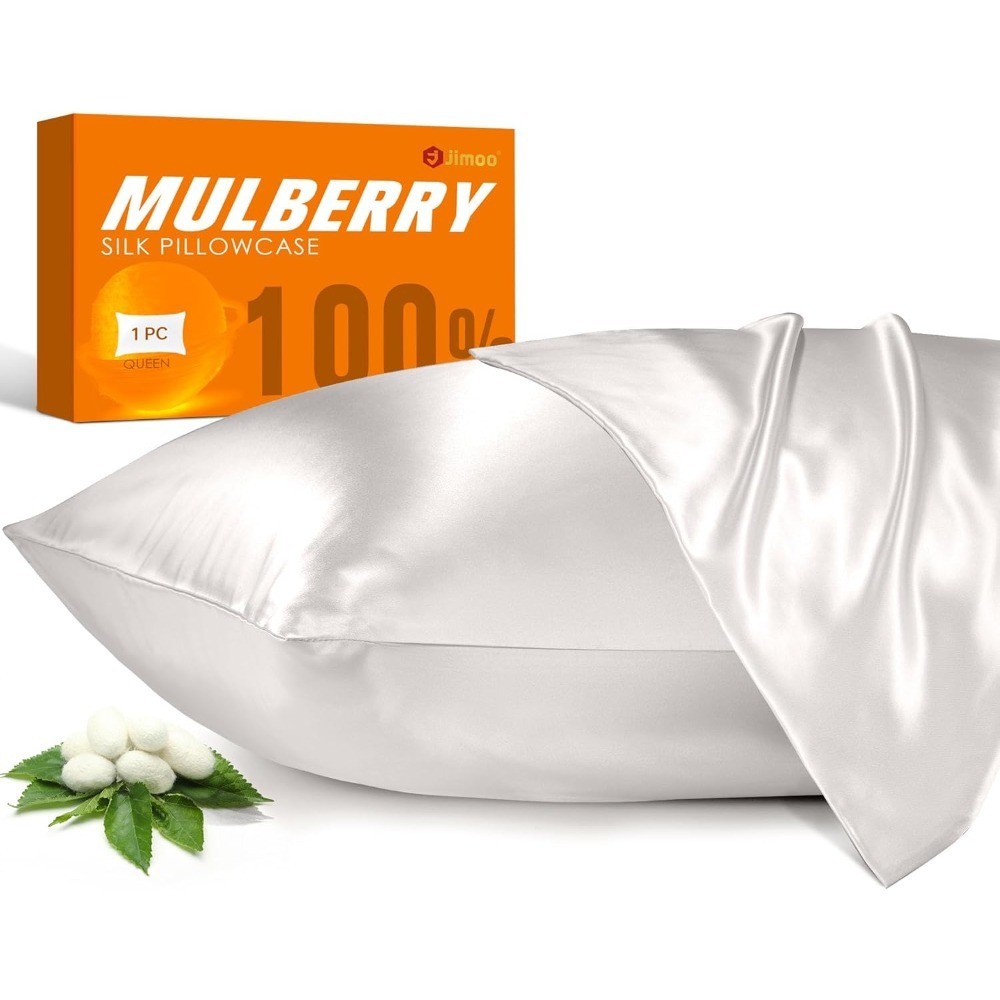 100% Mulberry Silk Pillowcase for Hair and Skin Care 22 Momme Natural Silk