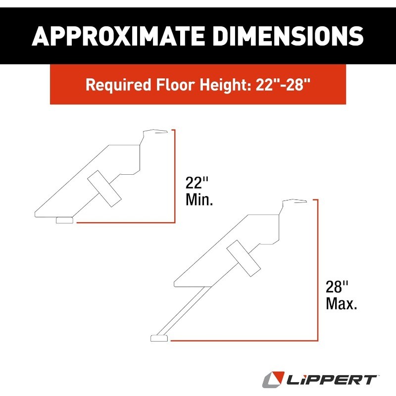 Lippert Components 733931 Solid Step Quad Step, 26-i