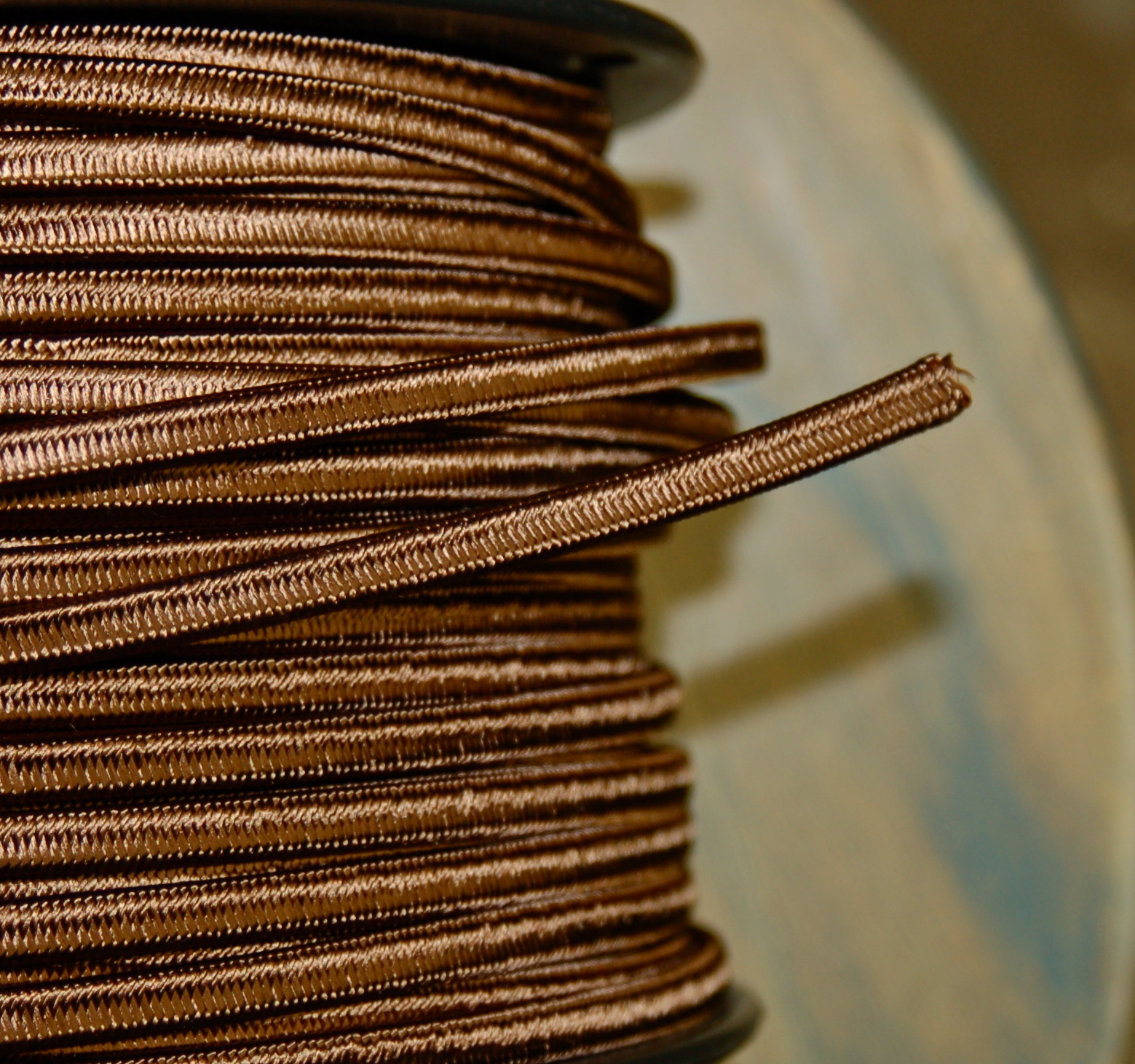 Brown 2-Wire Cloth Covered Cord 18ga Vintage Style Lamp Lights Antique Fan Rayon