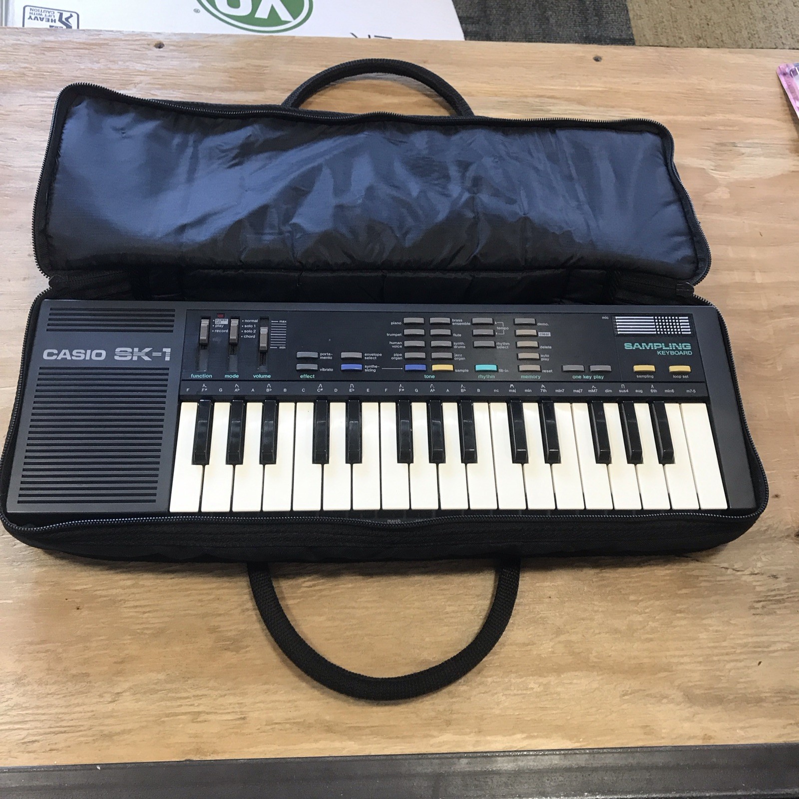 Vintage Casio SK-1 Portable 32 Key Sampling Keyboard, Works! With Carrying Case