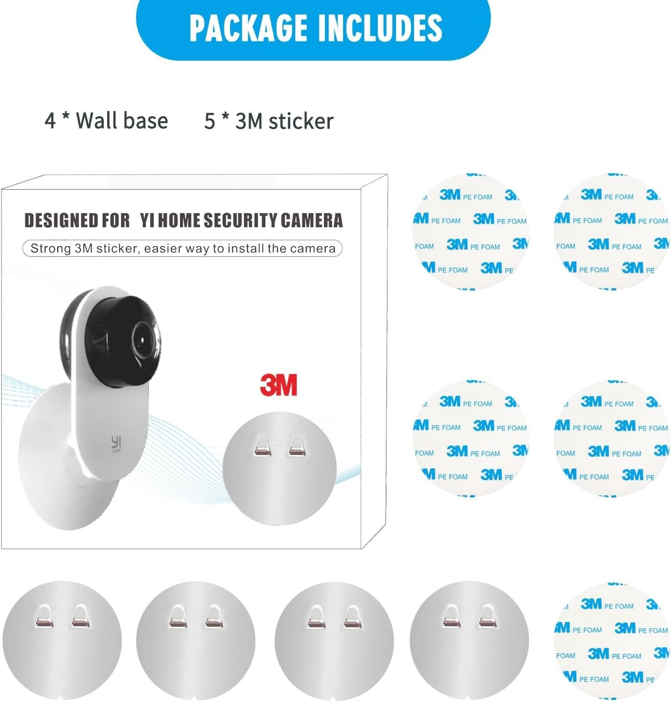 Sturdy & Simple 4-Pack Wall Mount for Yi Home Security Cameras – Hassle-Free!