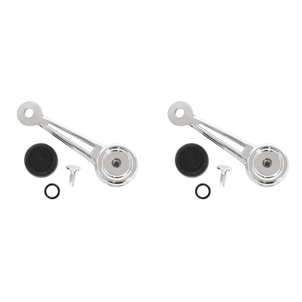 Pair Of Door And Quarter Door Window Crank Handles Black Knob F-Series 1968-1972