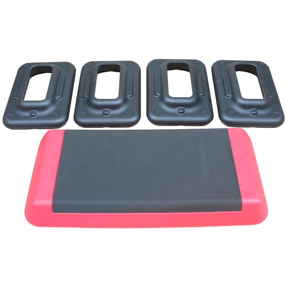 Adjustable Aerobic Stepper w/ 4 Risers, Non-Slip Platform, 550lb Capacity