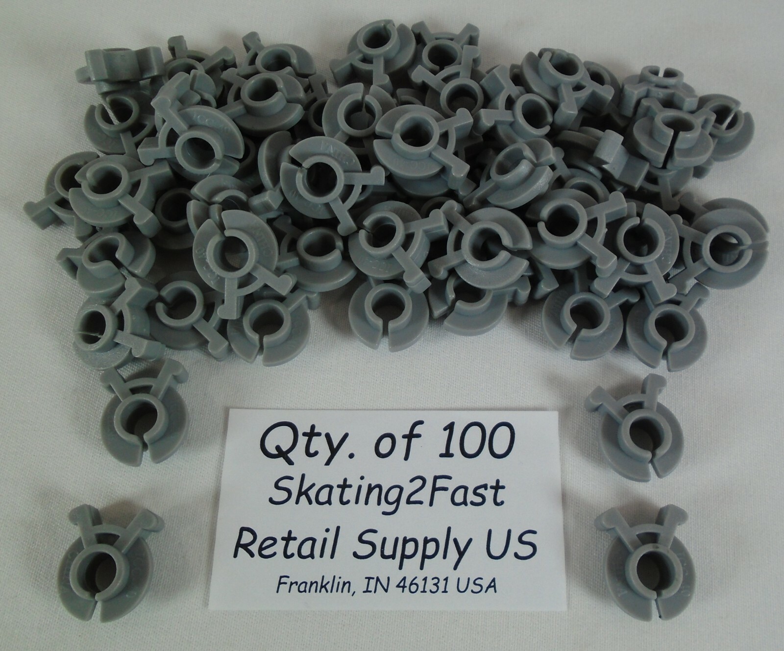 Qty. 100 Squeezable Inventory Control Clip Fits 0.312" to 0.394" Wire Peg hooks