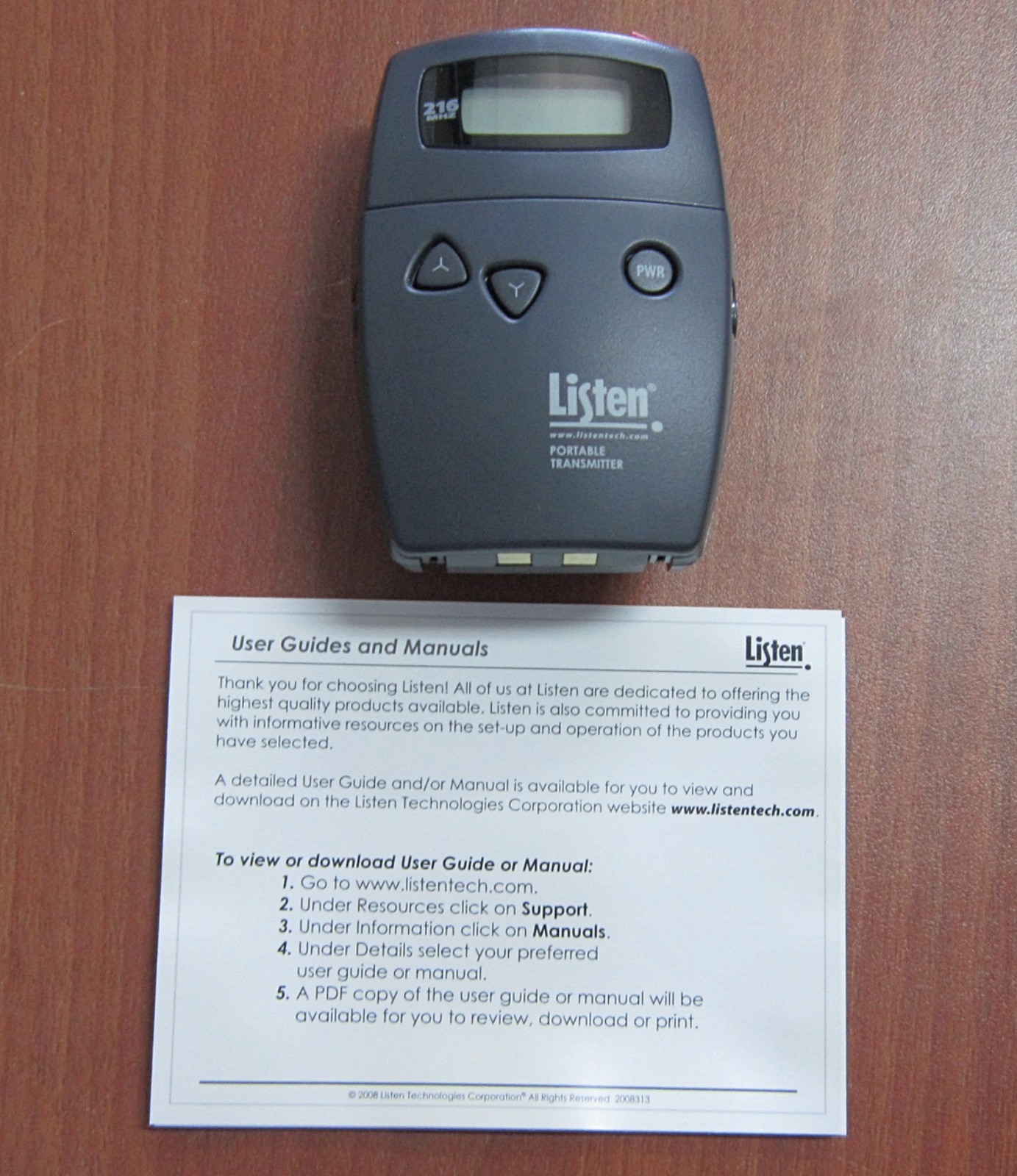 NEW Listen LT-700-216 Portable Display FM Transmitter 216 MHz