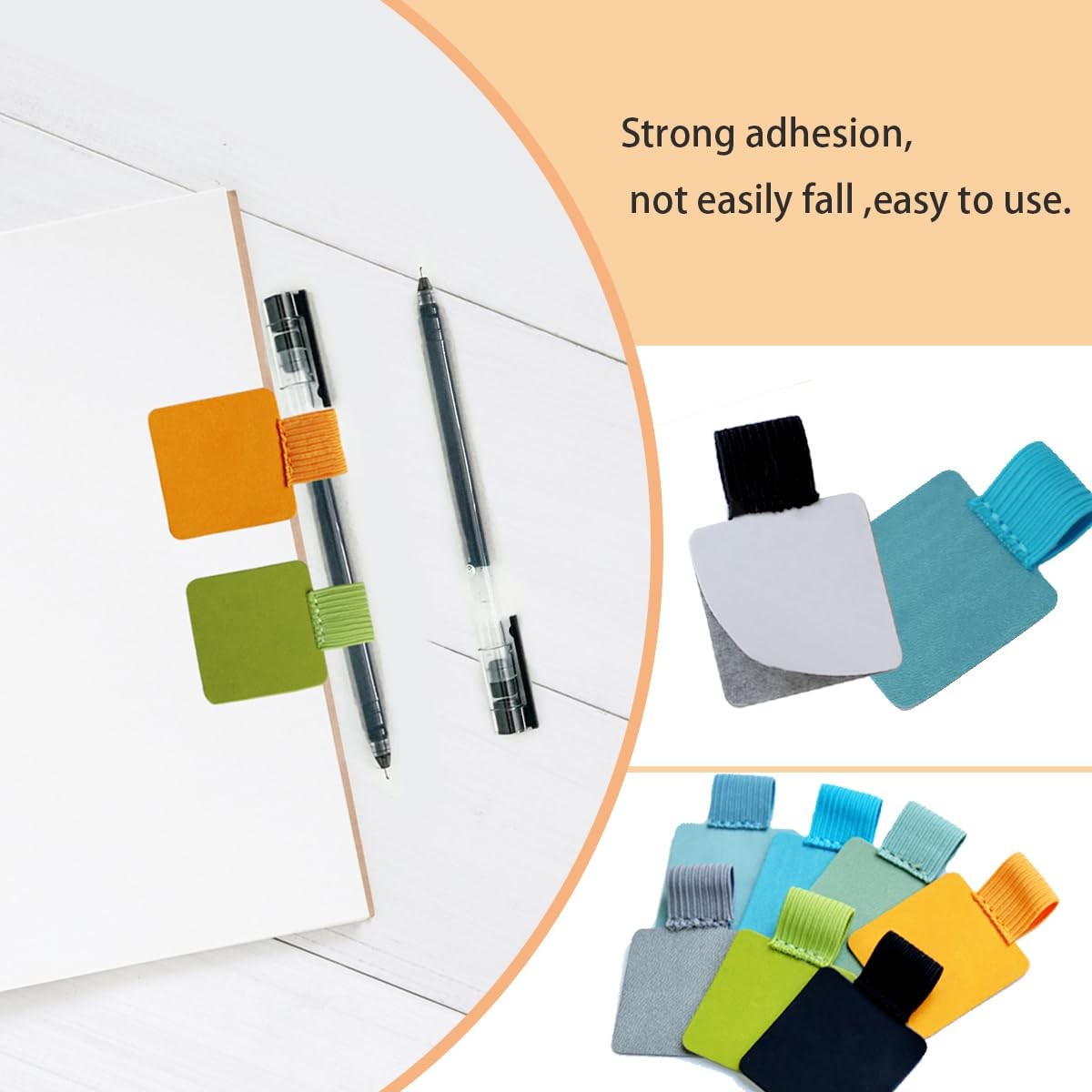 10 Pack -Adhesive Pen Loop Holder, Pen Loop Holder Set with 10 Colors, Mixed ...