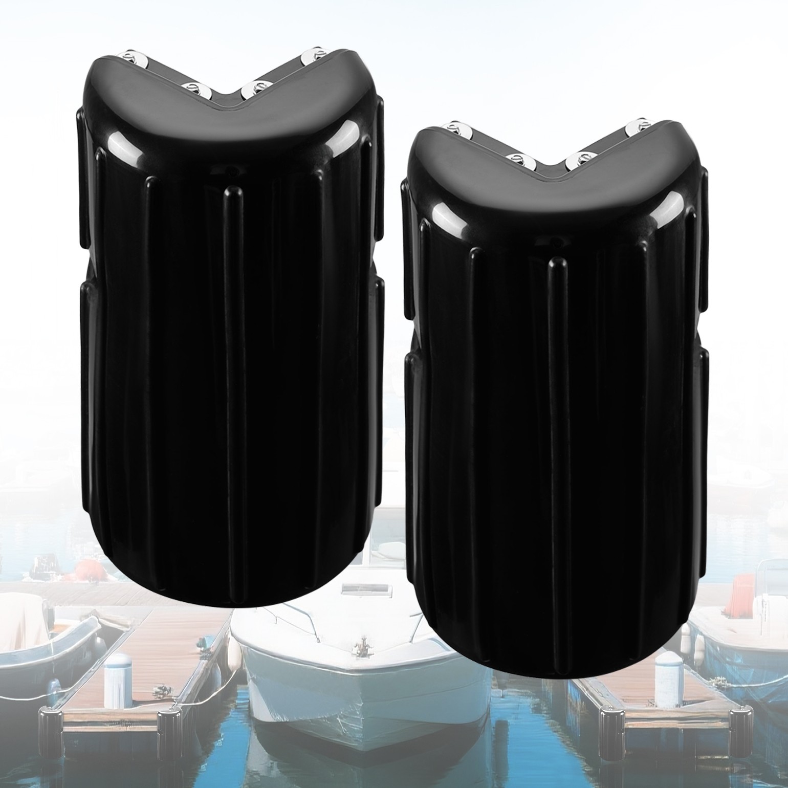 KEMIMOTO 2PCS Dock Boat Bumpers Dock Corner Bumpers Inflatable Marine Fenders
