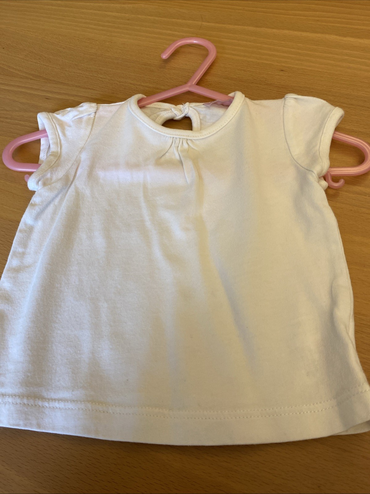 baby girls clothes 0-3 months Cherokee White Cotton Short Sleeve T-Shirt Top