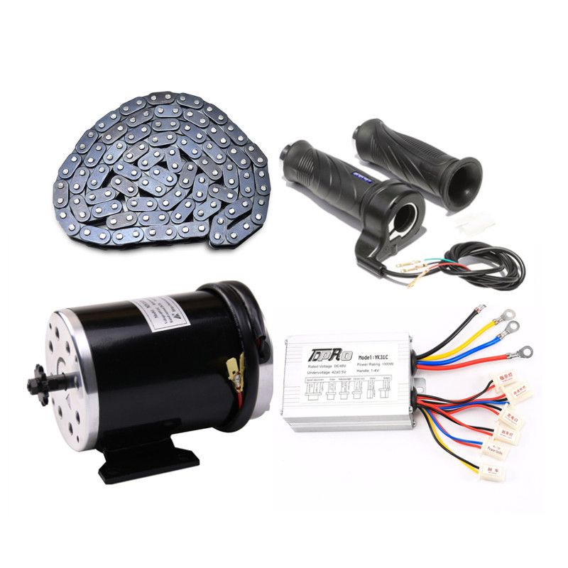 48V 1000W Electric Brush Motor Kit Controller Throttle Go Kart Mini Quad Scooter