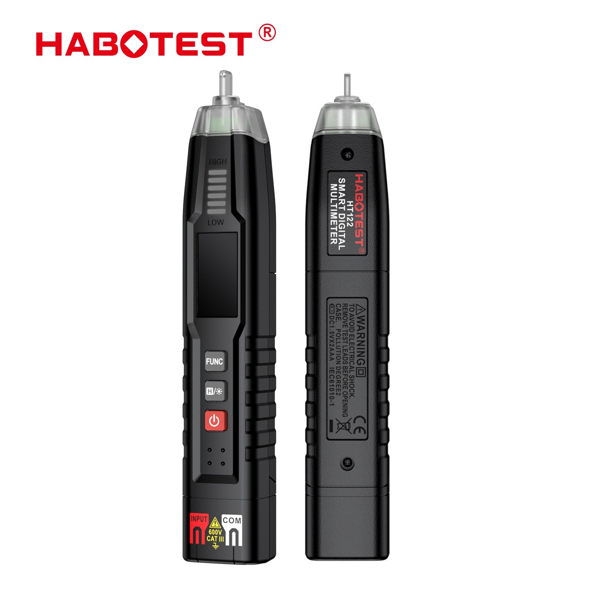 HABOTEST HT122 Smart Digital Multimeter AC DC Voltage Ohmmeter Max 600V