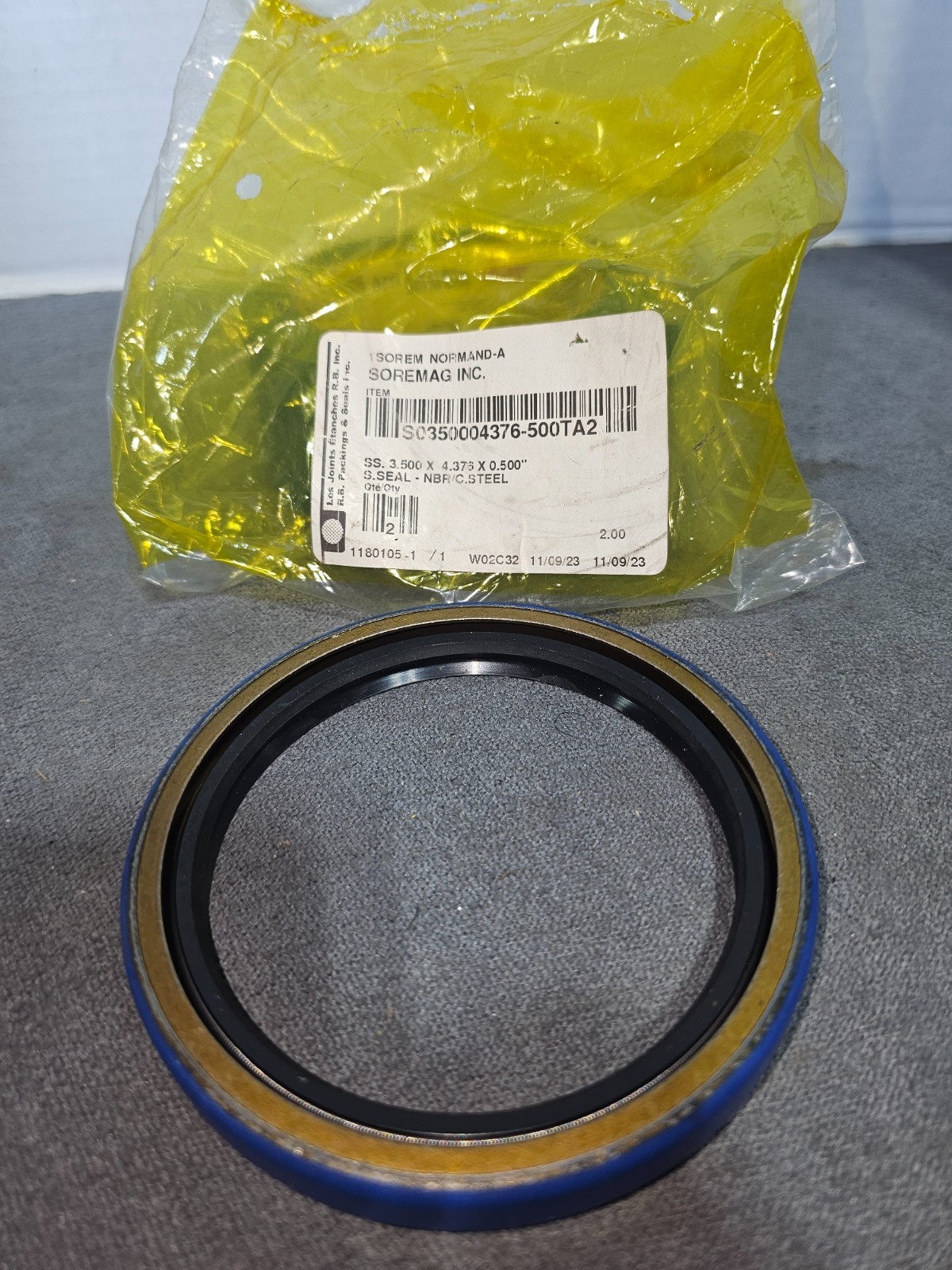3.5 4.375  .5  3.5x4.375x.5 Seal