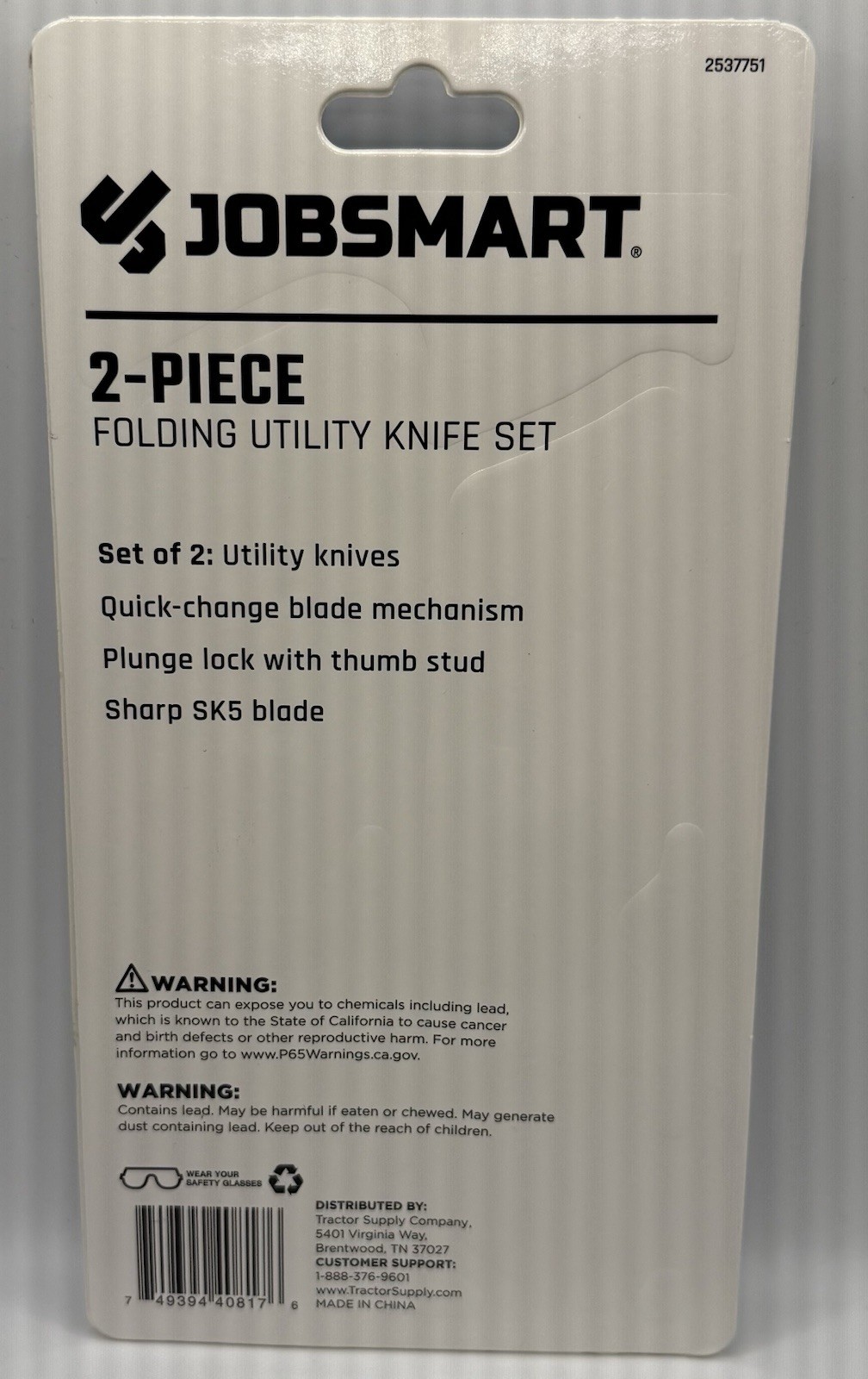 2-PIECE FOLDING UTILITY KNIFE SET