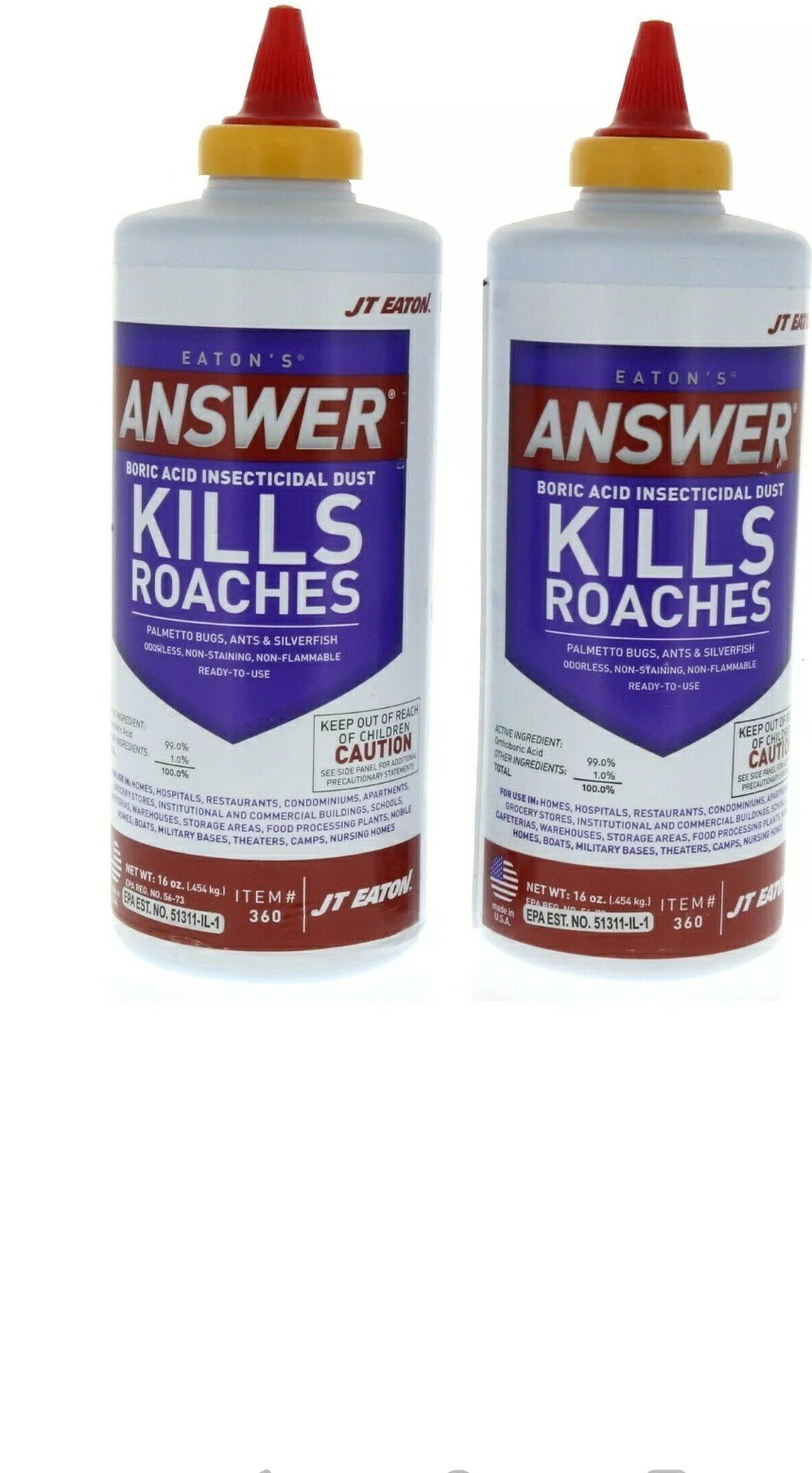 Odorless Killing Ant Silverfish Roach Insecticidal Dust 16oz ~ 2-Pack