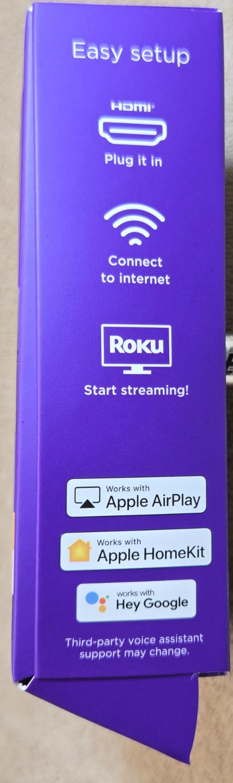 Roku Streaming Stick 4K 3820X 4K Streaming Device Battery Remote