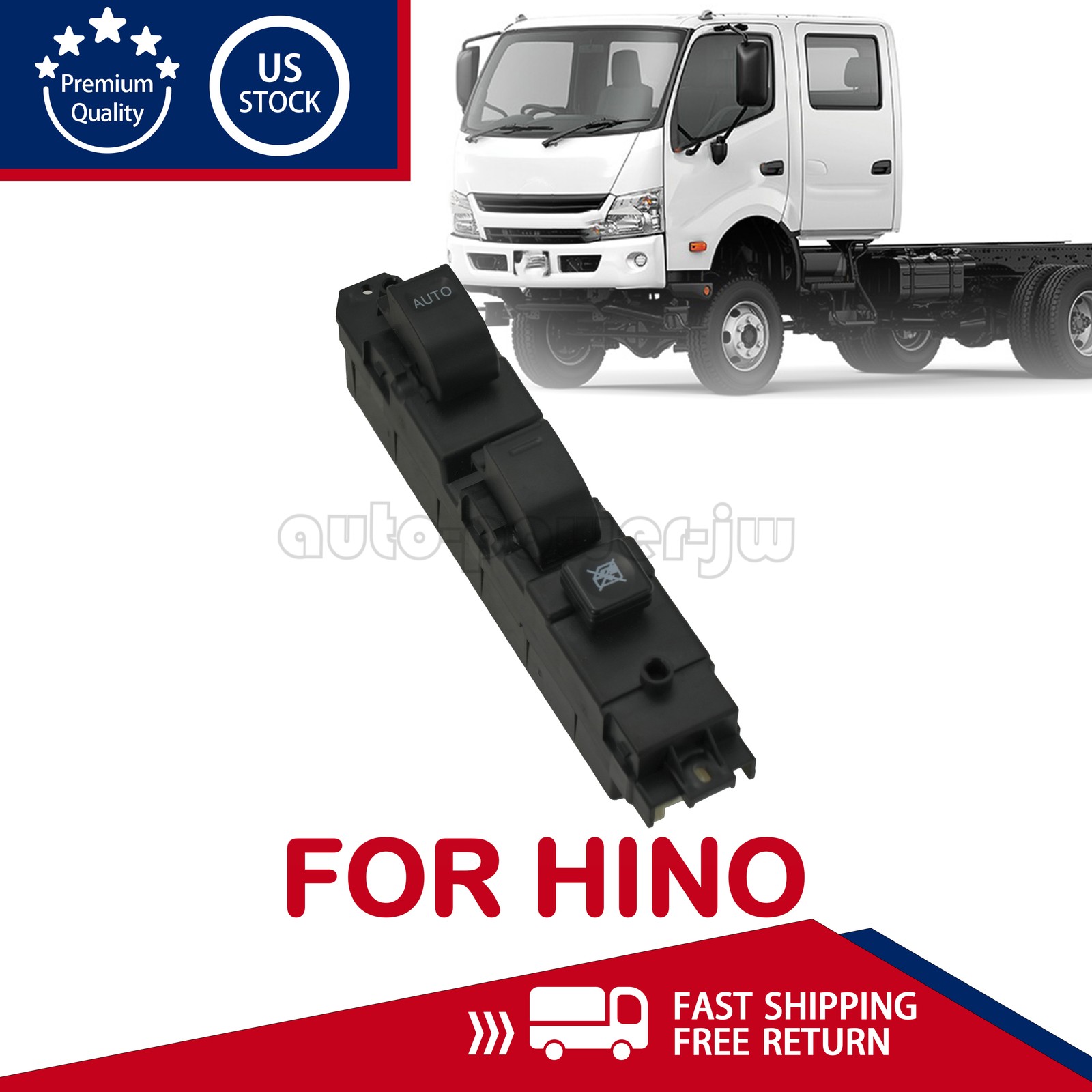 NEW For Hino Driver Side Master Power Window Switch 84820-37033 US