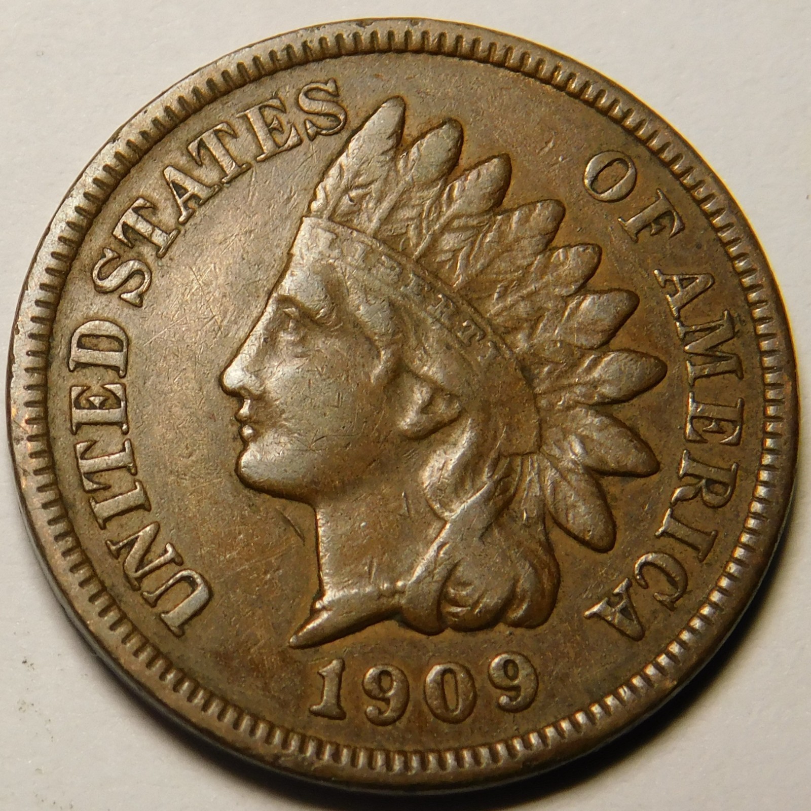 1909 Indian Head Cent Penny VF-EF "Actual Coin Pictured"