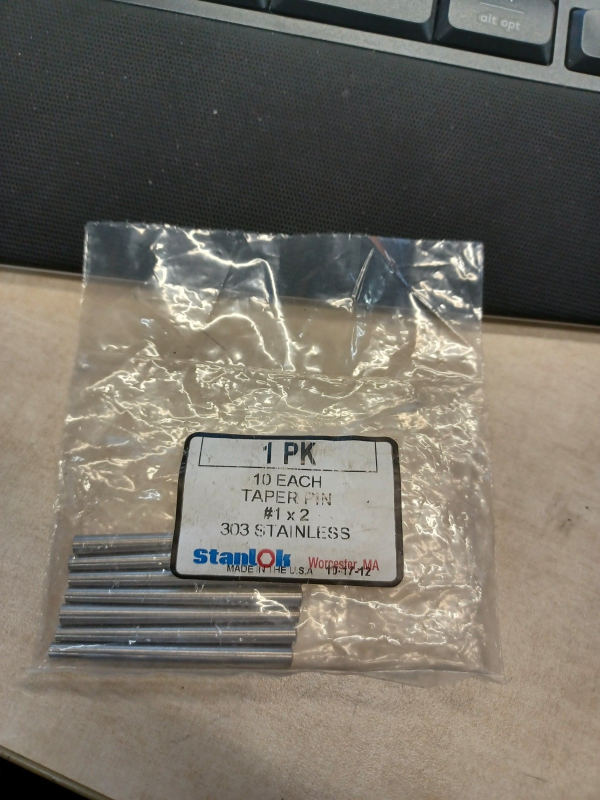 Stanlok 1PK Of 7 Taper Pin #1X2 303 Stainless