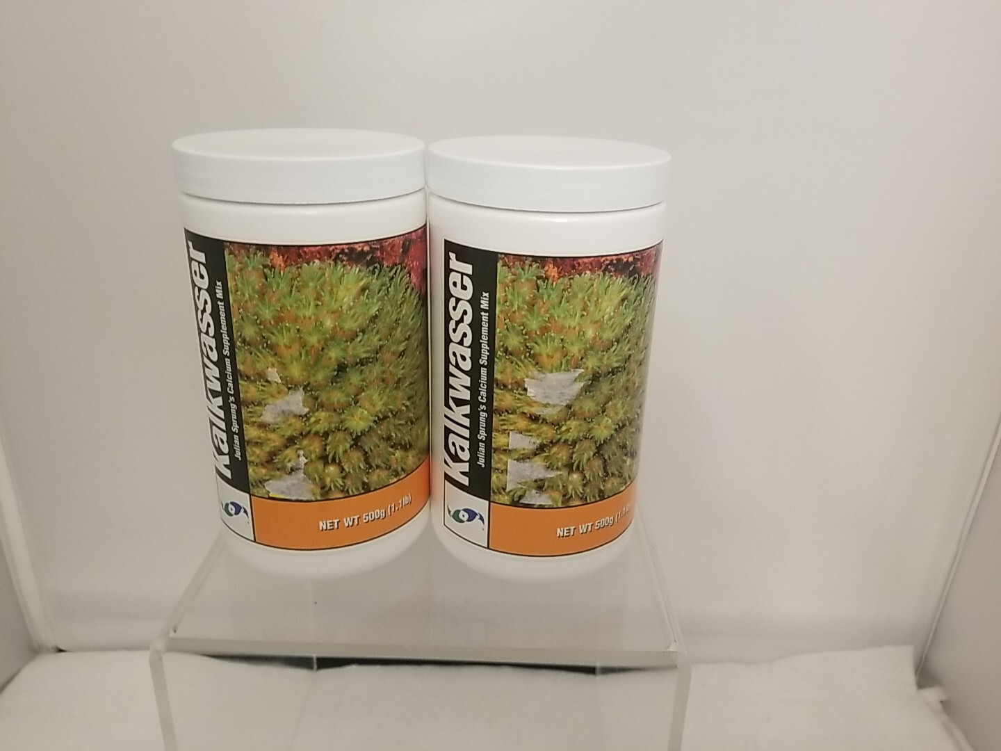 2 PK Two Little Fishies Kalkwasser 500 grams Marine Reef Calcium Suppl Powder