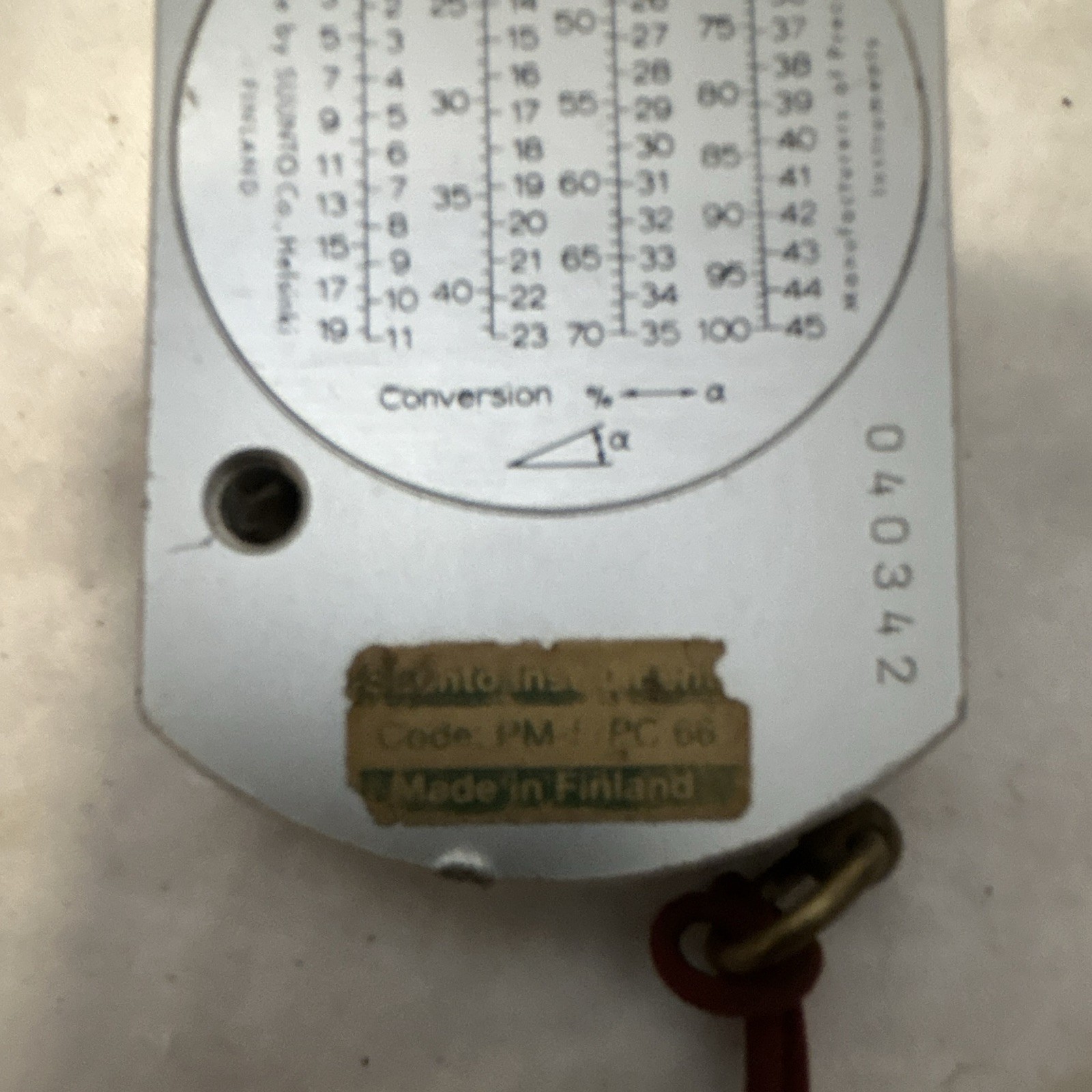 Suunto PM-5/PC Clinometer w/ Bubble Level & Conversion Scale, Made in Finland