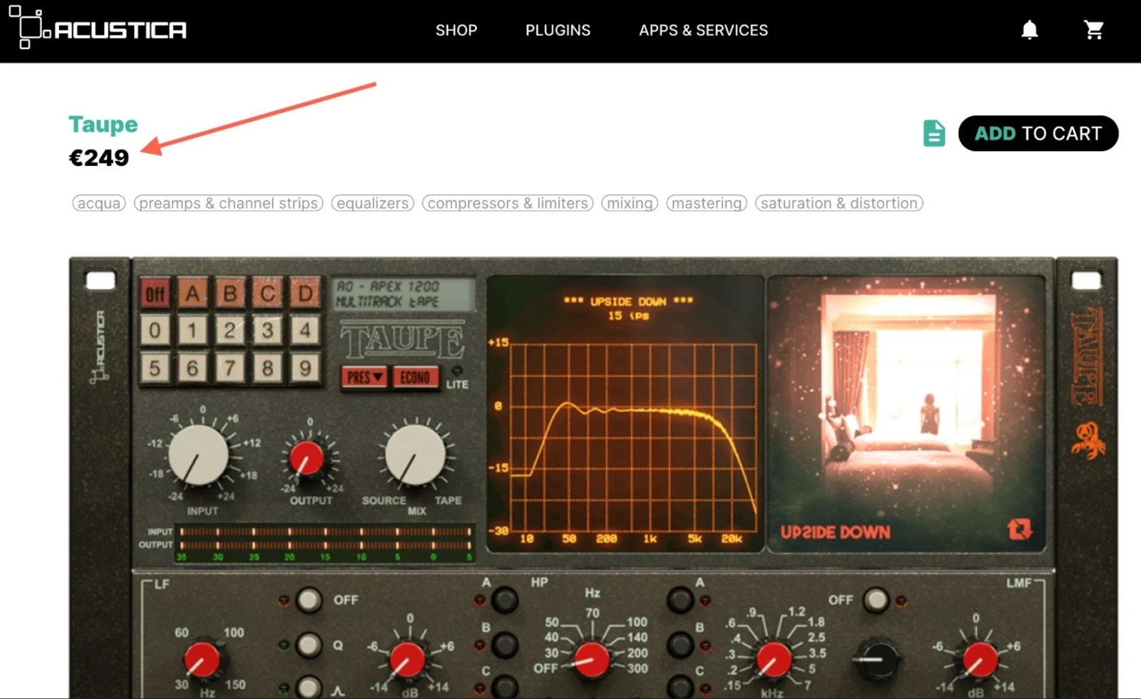ACUSTICA Audio TAUPE PLUGIN VST2 / VST3 Aquarius TAPE MACHINE
