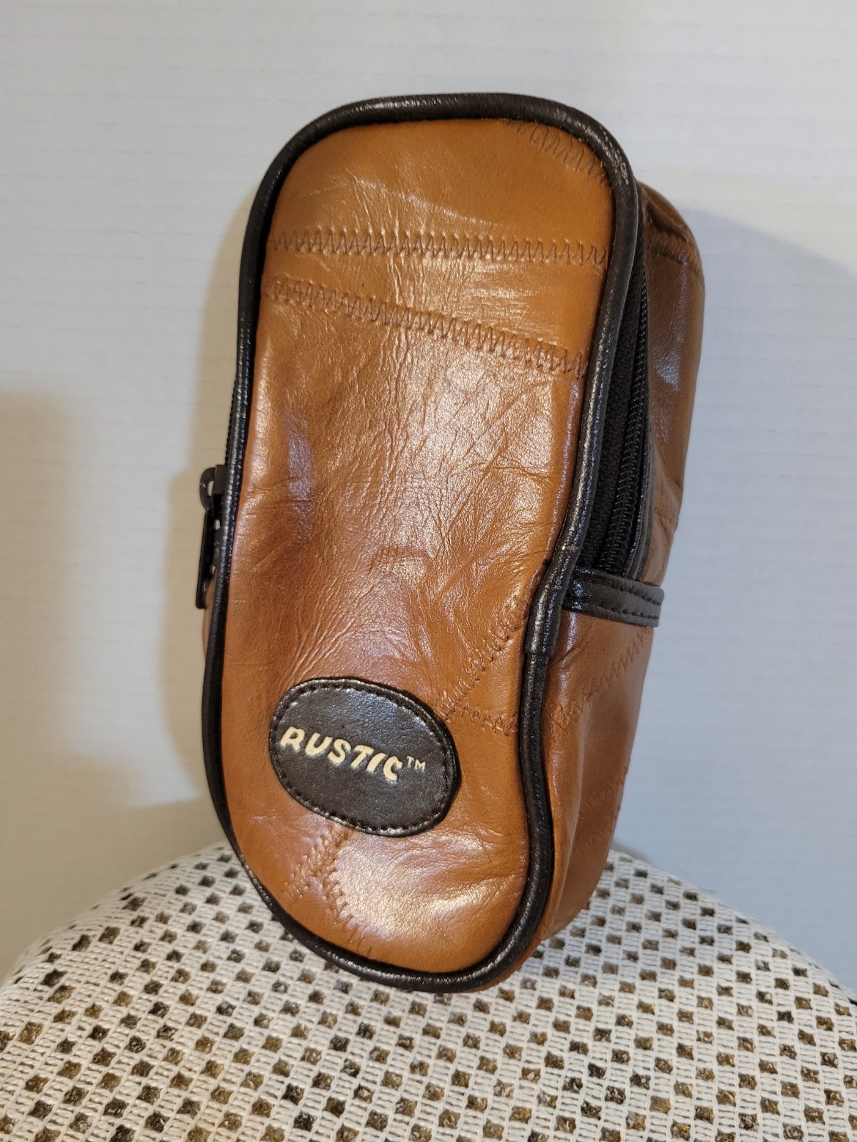 Vintage Brown Leather RUSTIC Brand Camera Soft Carrying Case 7.5"