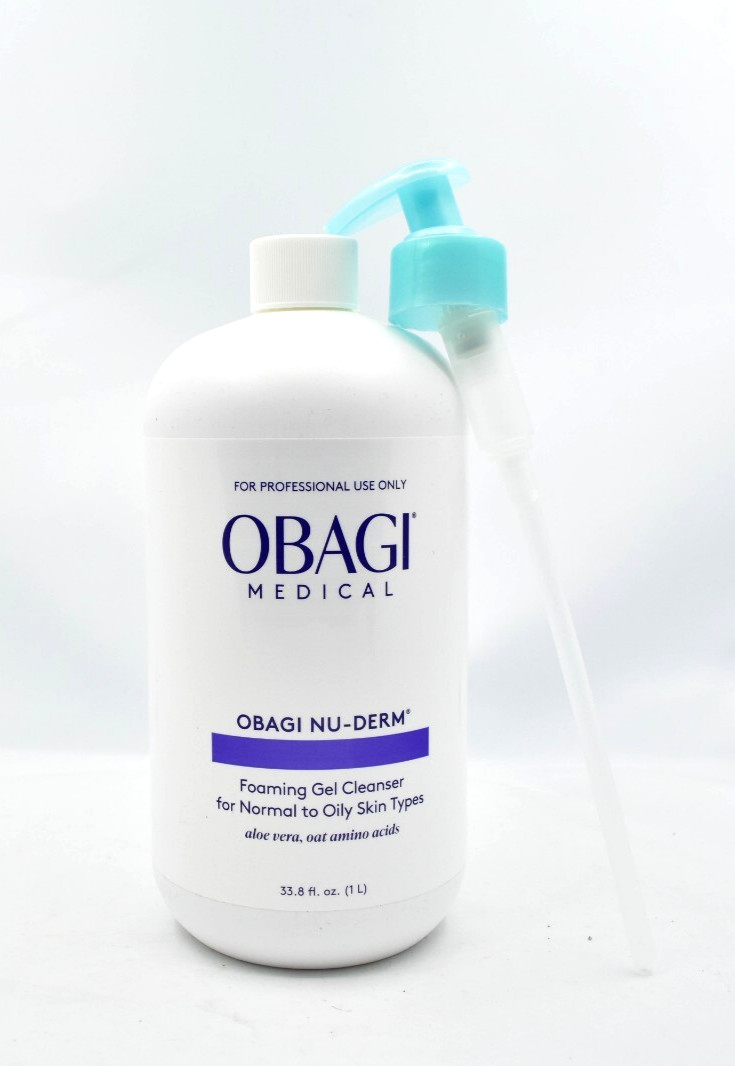 Obagi Nu-Derm Foaming Gel Pro Back bar Size- 33.8 oz New *AUTH
