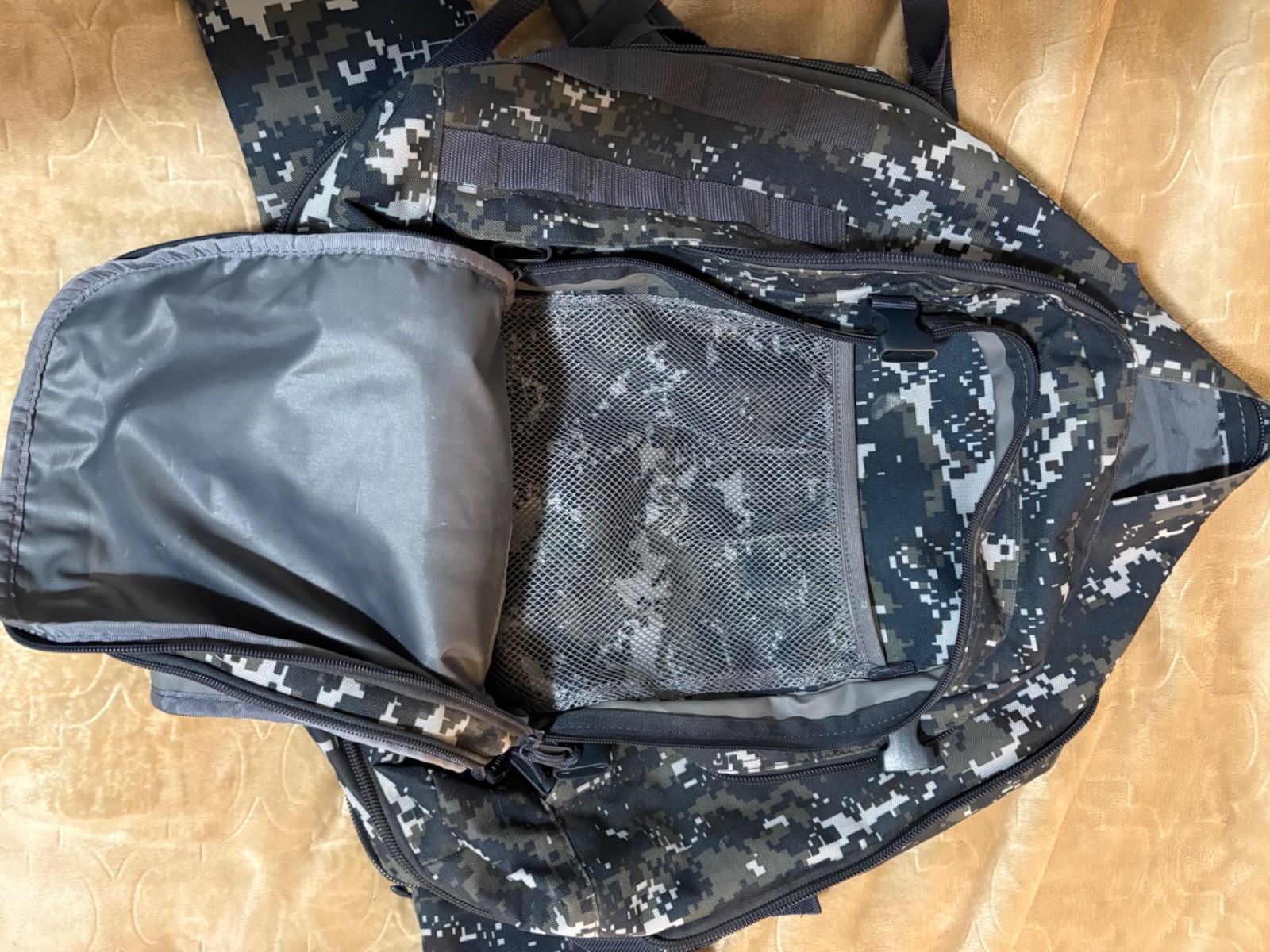 Code Alpha ABU Pattern 3 Day Tactical Expandable Black Camo Backpack US Navy