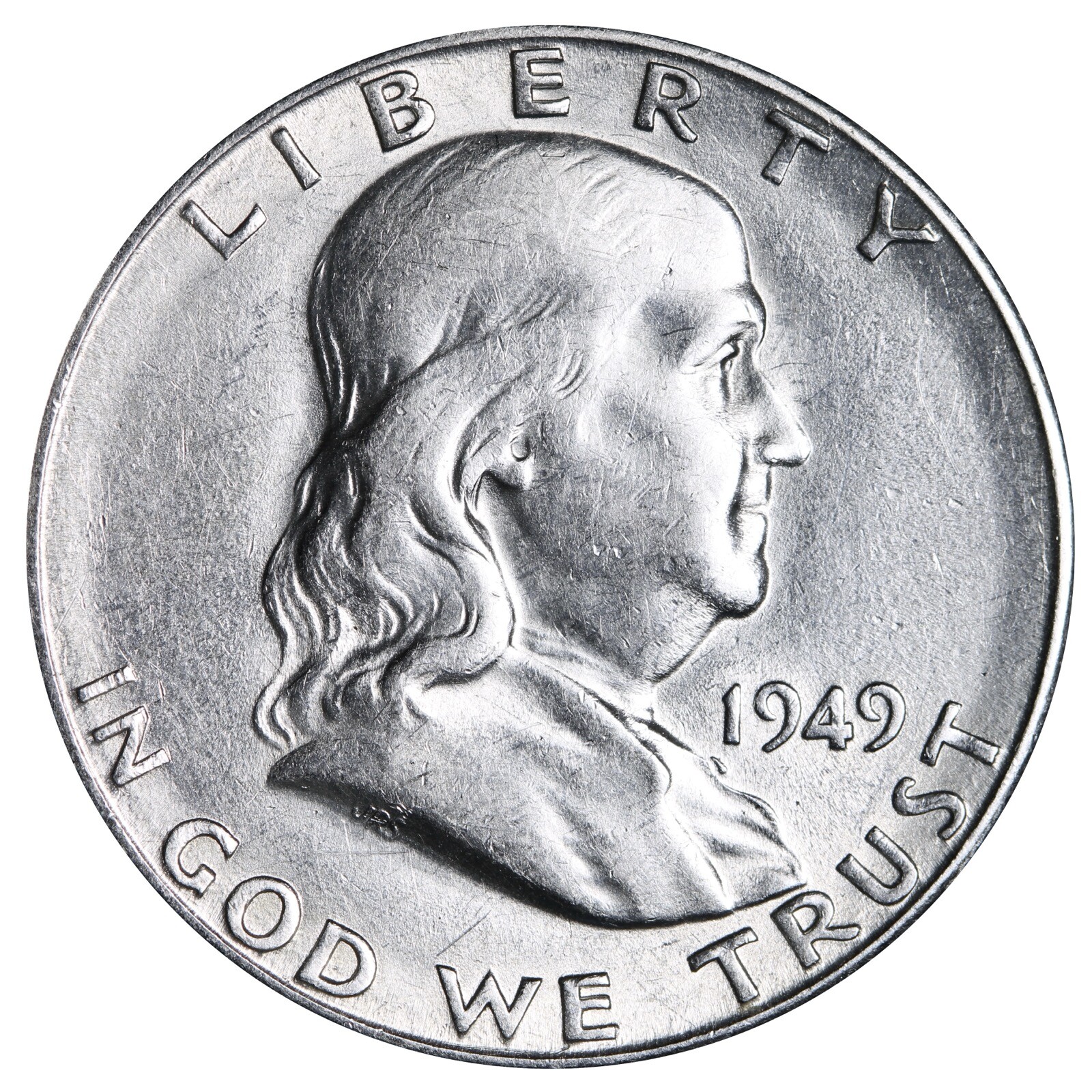1949-D Franklin SILVER Half Dollar XF/AU Nice Coin! Complete Your Album!