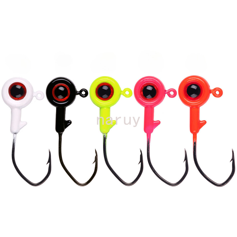 25/50Pack Crappie Jig Heads Hook Jigs Heads for Crappie Bass 1/32oz 1/16oz 1/8oz