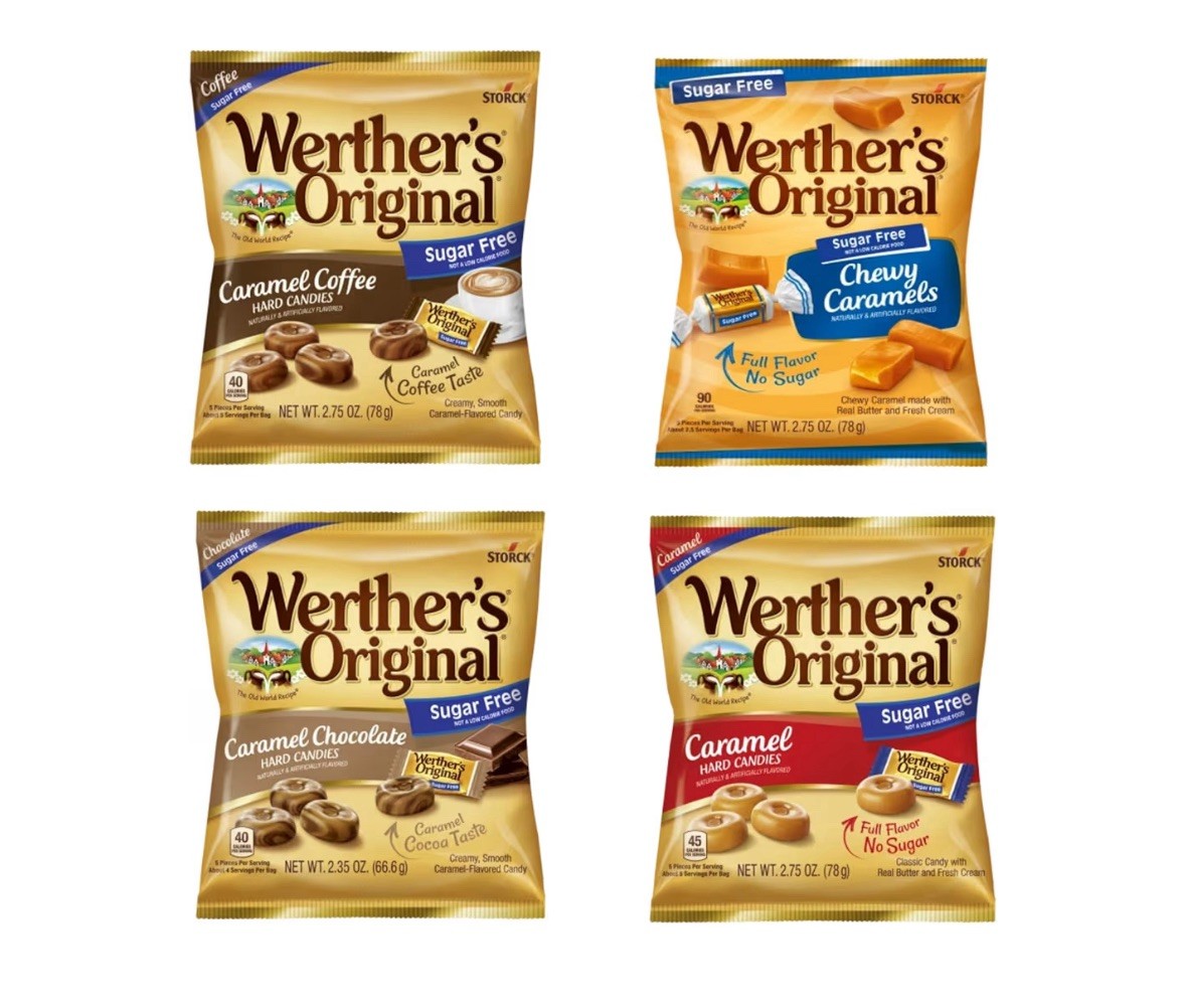 Werther’s Original Sugar Free Candy Variety Pack 4 Bags
