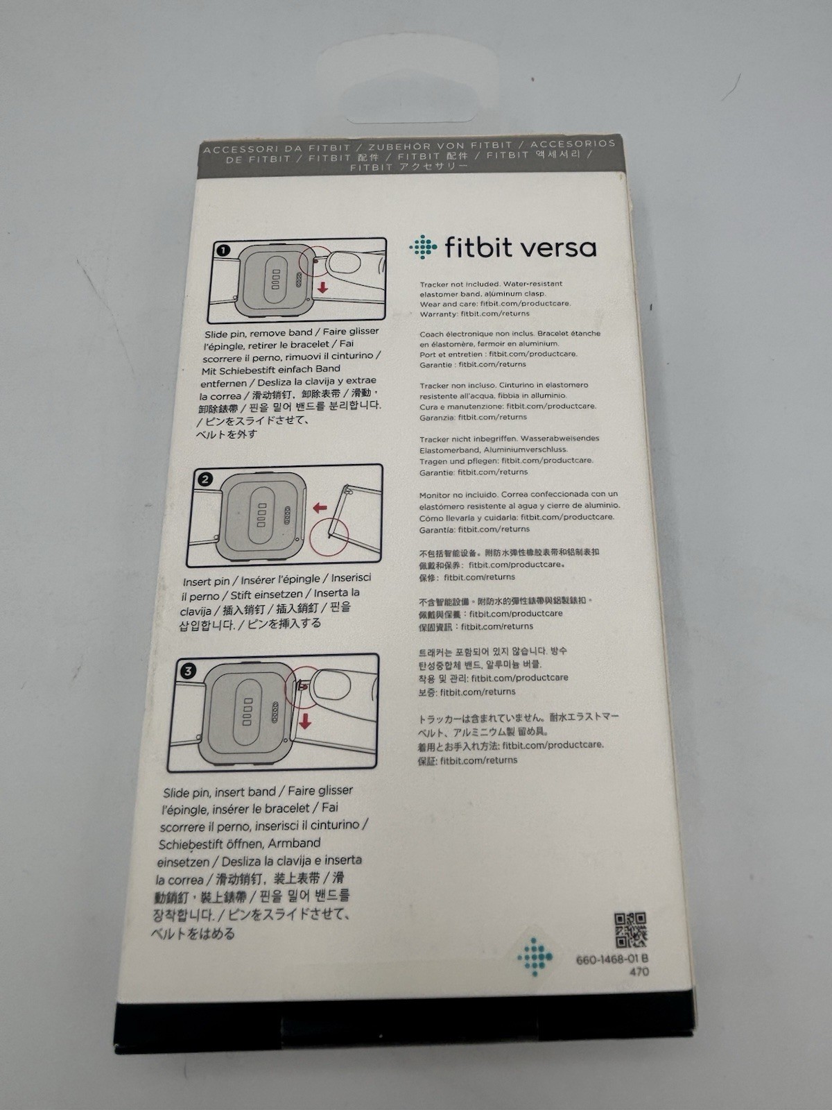 Fitbit Versa Classic Band Bracelet White Small / Petite New In Box