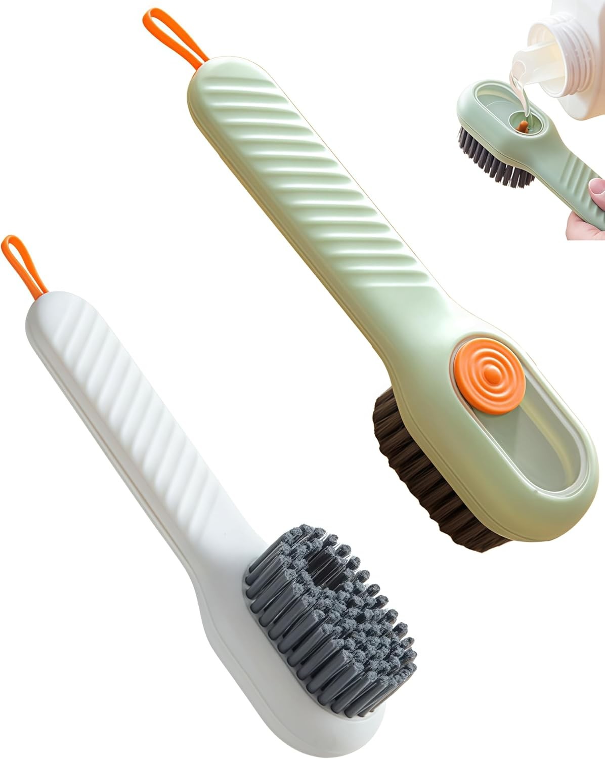 luvilly2Pack Multifunctional Laundry Brushes, Cleaning Brush with Soap Dispenser