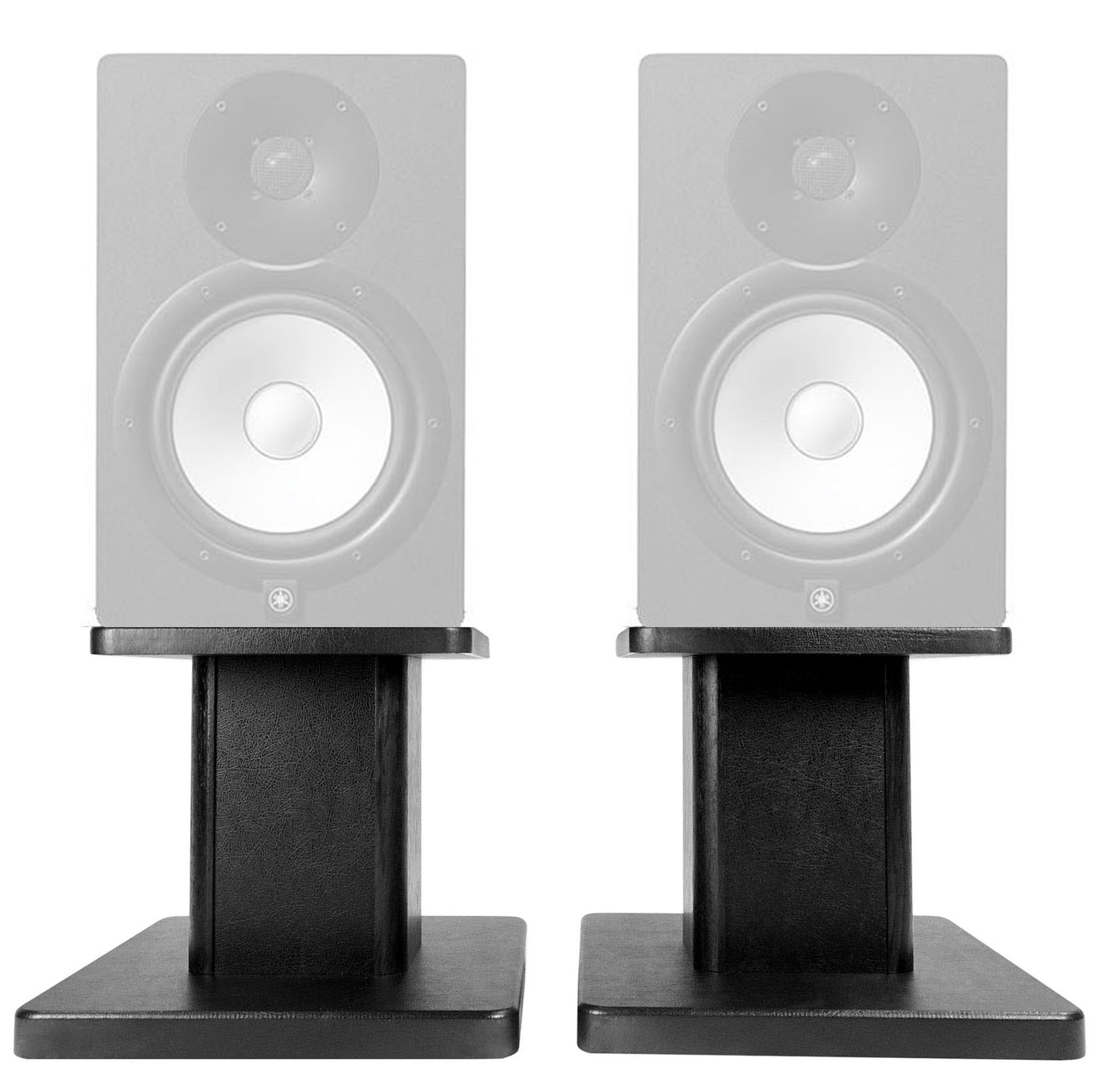 Rockville 8” Black Studio Monitor Speaker Stands For Yamaha HS8 Monitors