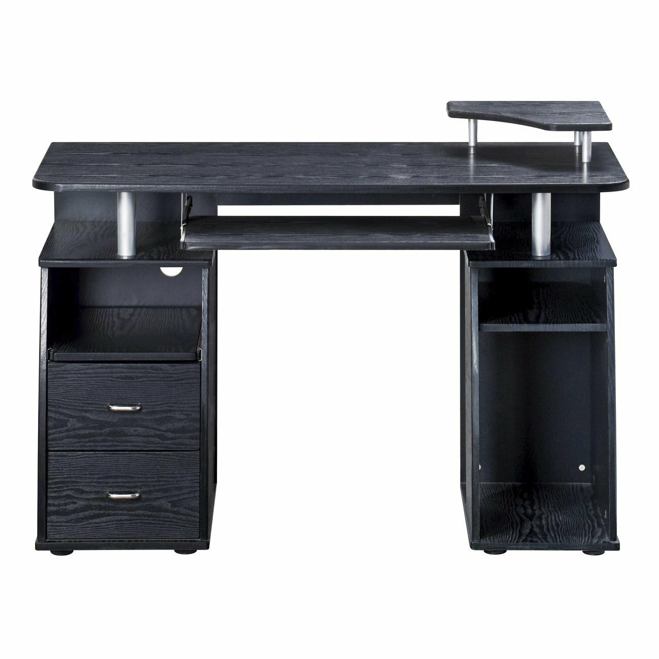 Techni Mobili Complete Computer Desk with Pull-Out Keyboard & Multiple Storage