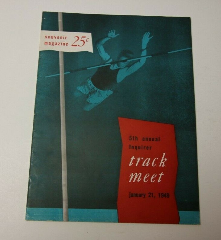 1949 PHILADELPHIA TRACK MEET PROGRAM 5TH ANNUAL PHIL INQUIRER RARE HS & COLLEGE