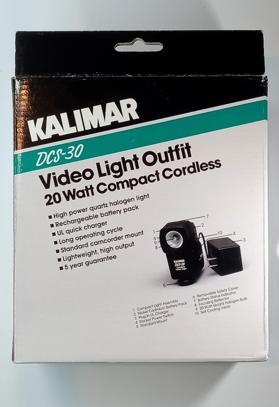 Kalimar DCS-30 Video Camcorder Light Outfit Set High Power Halogen Not Canon