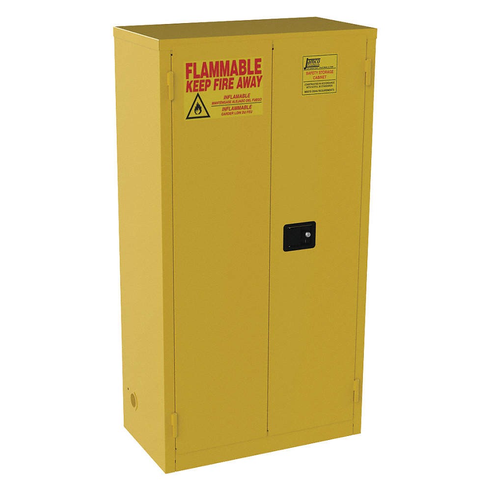 JAMCO BM44YP Flammable Safety Cabinet,44 Gal.,Yellow 19T259