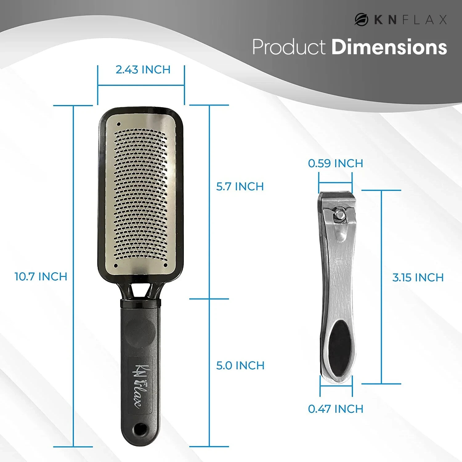 KN FLAX FOOT FILE &TOENAIL CLIPPER