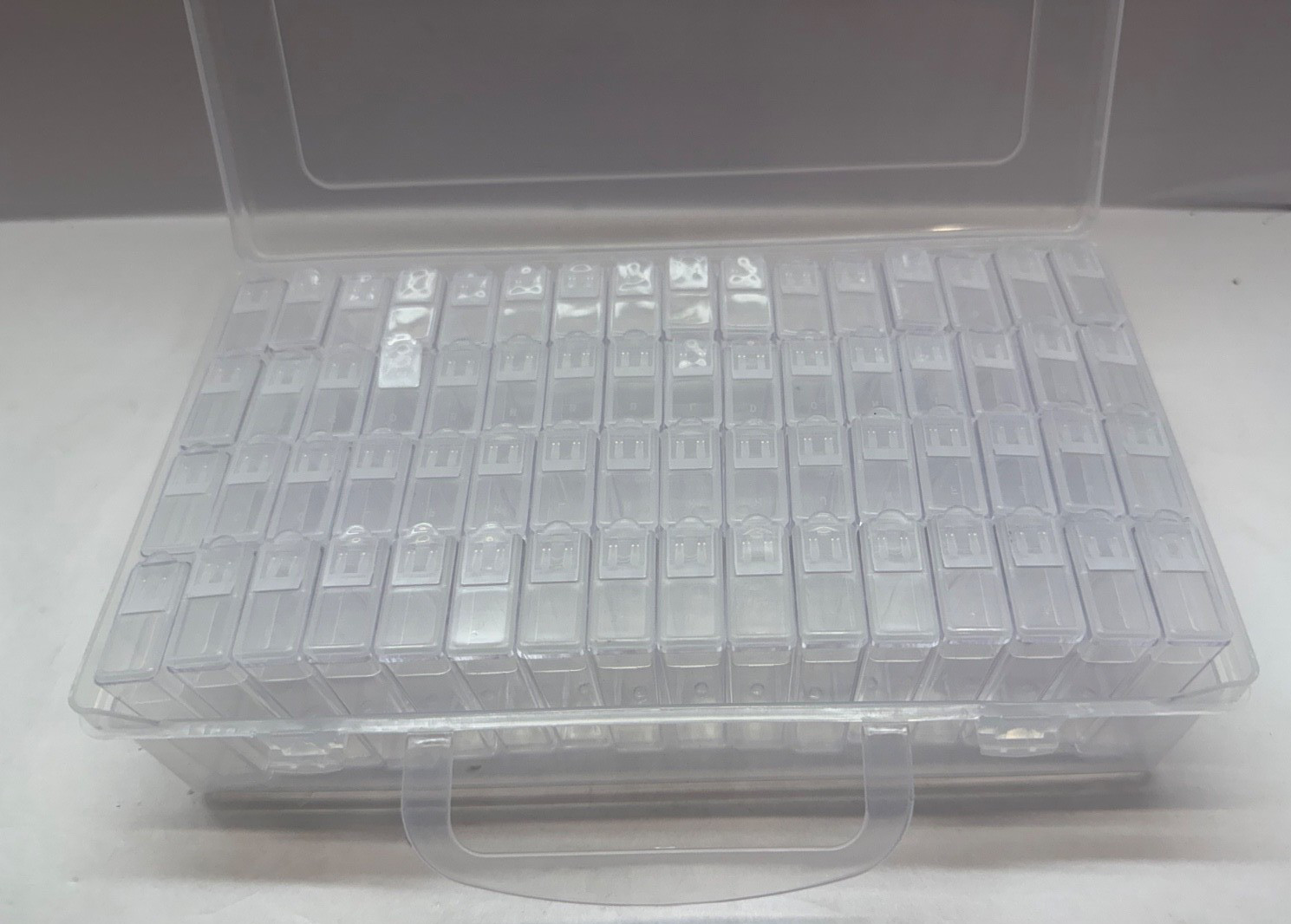 Plastic Bead Organizer with 64 Removable Bead Containers