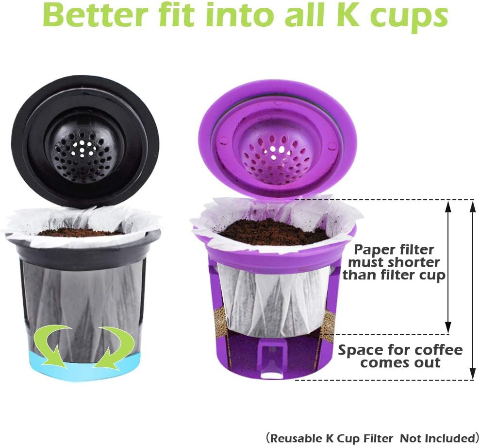 Disposable Coffee Paper Filters Replacement Kerig Filter Compatible with Reusabl