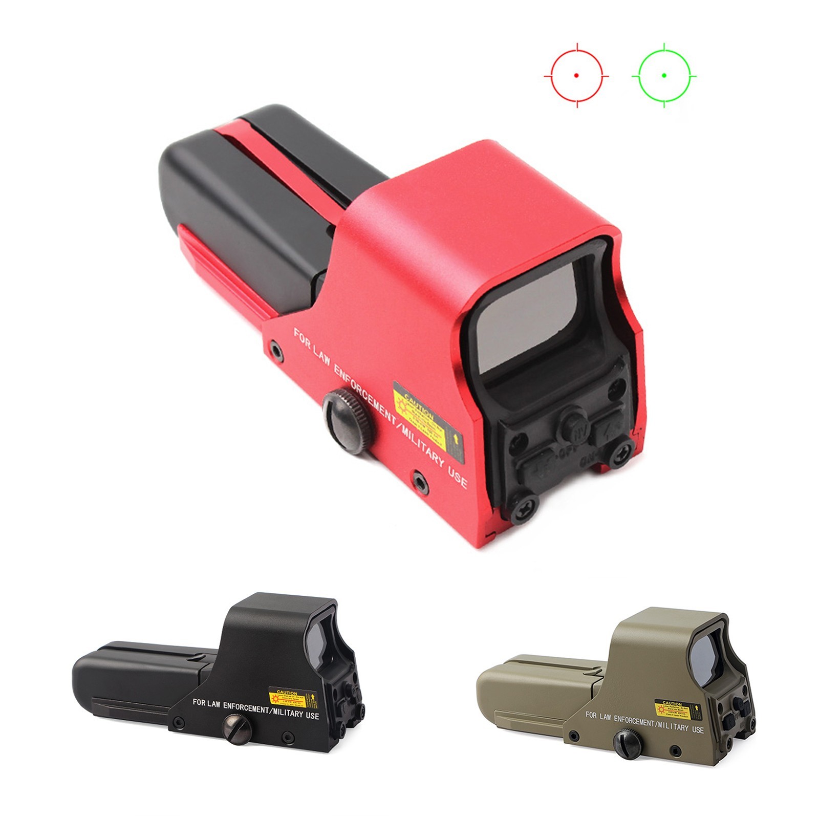 552 Red Green Dot Holographic Reflex Sight Scope Tactical Hunting W/ 20mm Mount