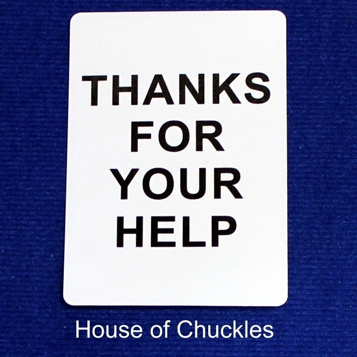 Thanks For Your Help, Bicycle Printed Gaff Card, Red