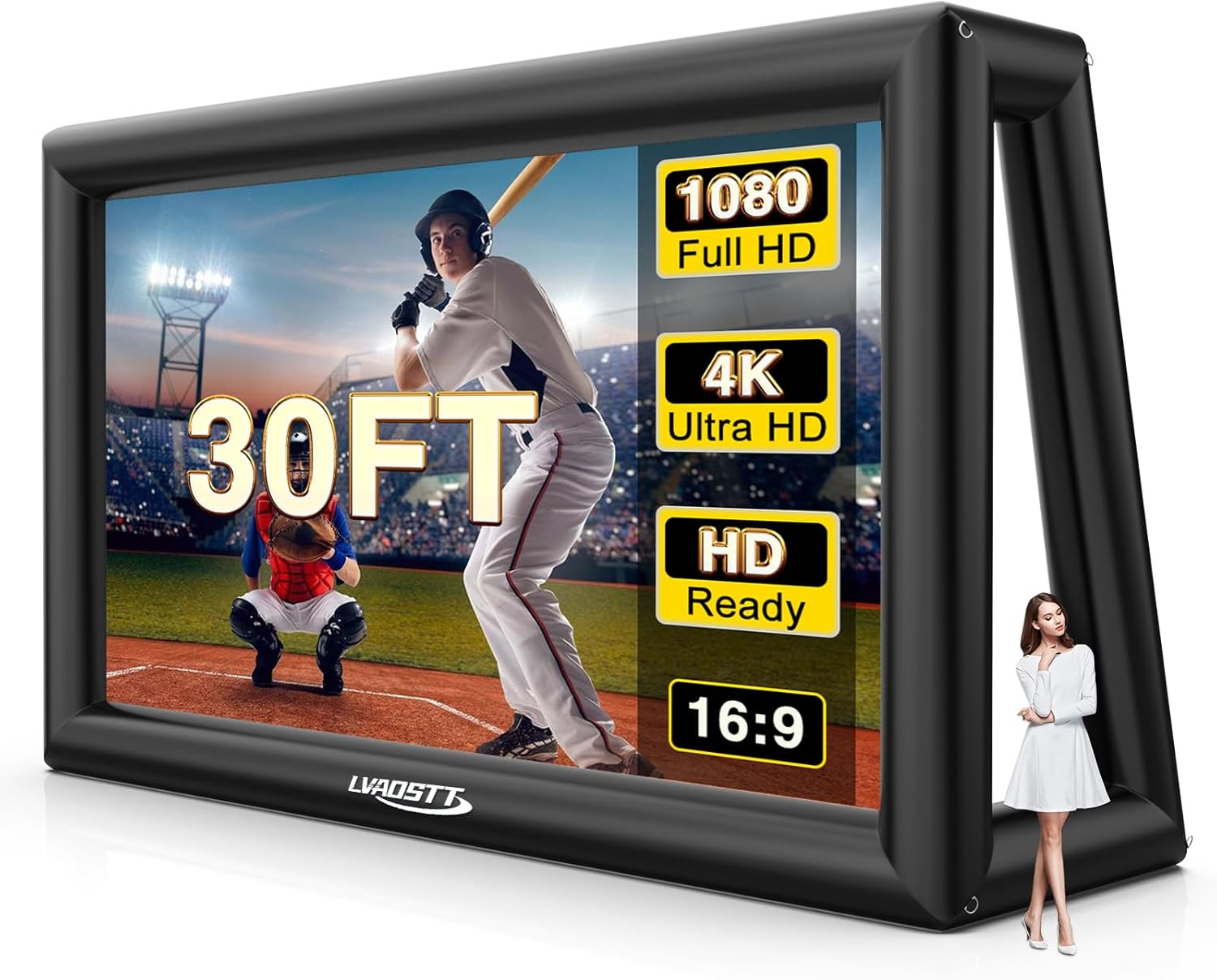 Inflatable Projector Screen 30FT Blow up Movie Screen Outdoor Projector  G2U