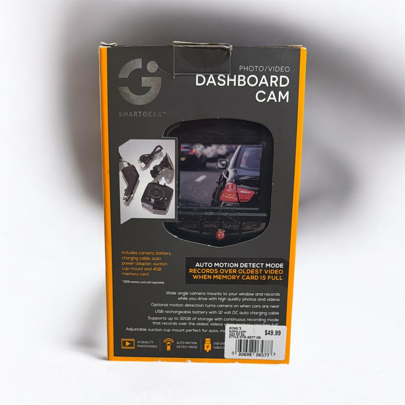 SmartGear Photo and Video Dashboard Camera with Auto Motion Detection