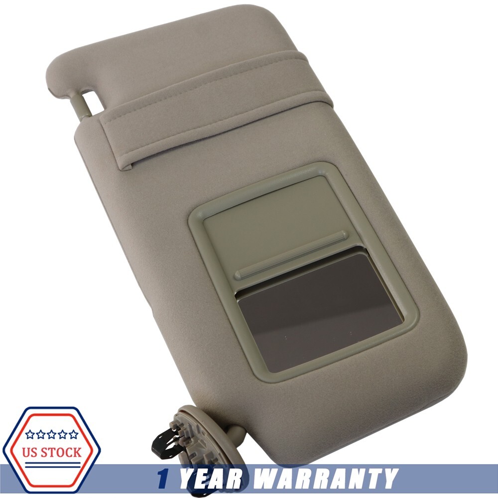 Left Driver Side Sun Visor Tan Beige w/o Vanity Light For Toyota Camry 2007-11