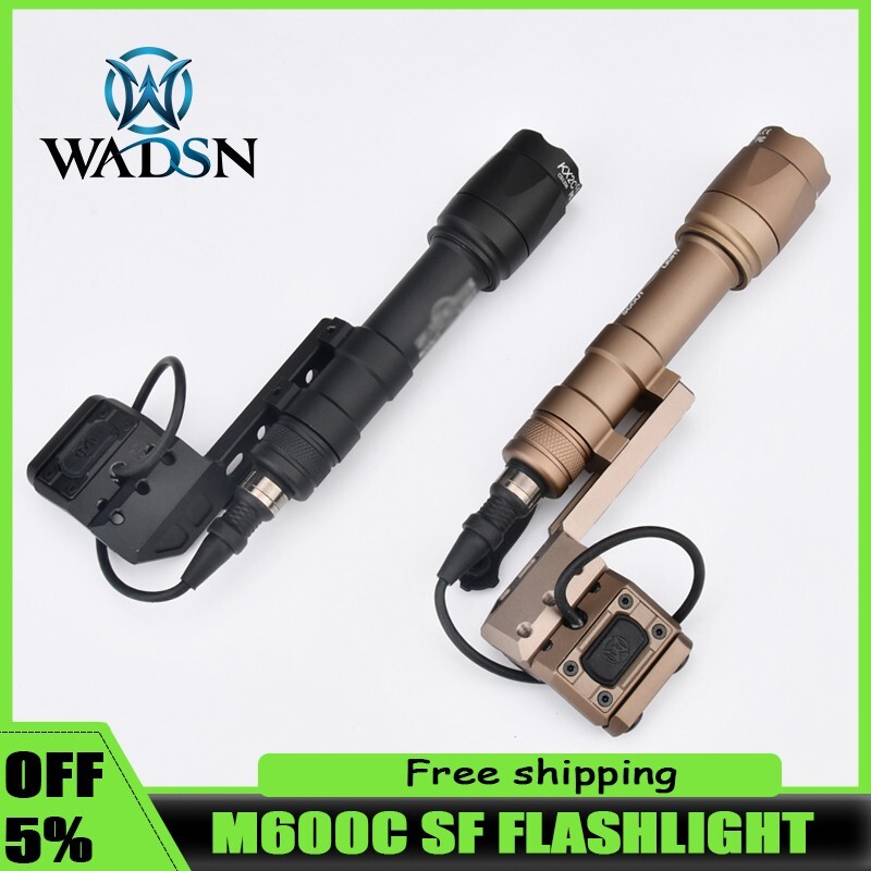 SF M600 M600C Tactical Flashlight White LED illumination Light with switch